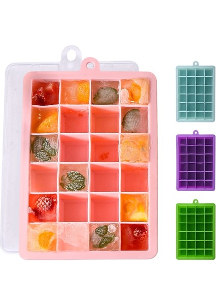 Yeşil Kapaklı-15 15/24 Izgaralar Silikon Buz Küpü Kalıp Buz Tepsisi Kalıp Buz Küpü Yapımcısı Kalıp Toksik Olmayan Dayanıklı Bar Pub Şarap Dondurma Kalıp Buz Yapıcı (Yurt Dışından) modelleri