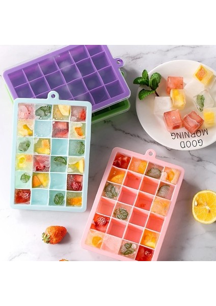 Yeşil Kapaklı-15 15/24 Izgaralar Silikon Buz Küpü Kalıp Buz Tepsisi Kalıp Buz Küpü Yapımcısı Kalıp Toksik Olmayan Dayanıklı Bar Pub Şarap Dondurma Kalıp Buz Yapıcı (Yurt Dışından) fırsatları