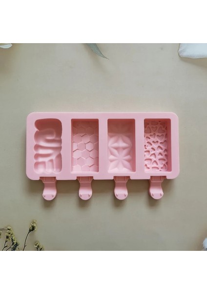 011 Pembe Küçük Kareler Silikon Dondurma Kalıp Dıy Çikolata Tatlı Popsicle Kalıpları Tepsi Buz Küpü Makinesi Ev Yapımı Araçları Yaz Parti Desteği (Yurt Dışından) modelleri