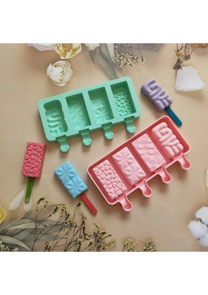 011 Pembe Küçük Kareler Silikon Dondurma Kalıp Dıy Çikolata Tatlı Popsicle Kalıpları Tepsi Buz Küpü Makinesi Ev Yapımı Araçları Yaz Parti Desteği (Yurt Dışından) fırsatları