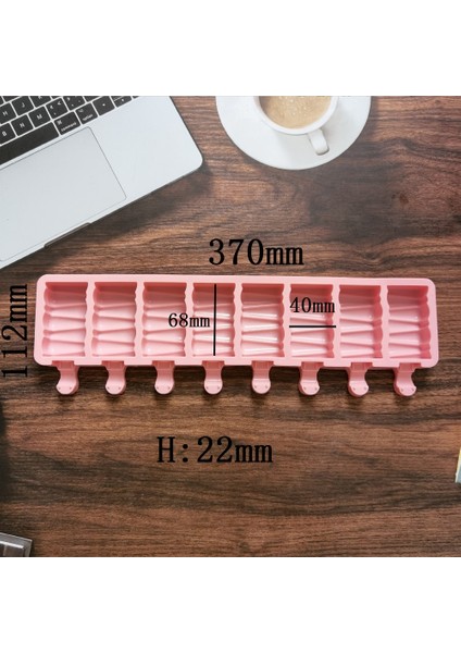 Beyaz 8-Kavite Silikon Dondurma Kalıp Yapı Taşları Dıy Ev Yapımı Popsicle Kalıpları Tatlı Buz Pop Lolly Maker Yeniden Kullanılabilir Aracı (Yurt Dışından) modelleri