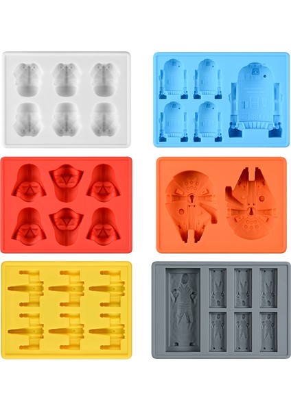 Random5 Kek Dekorasyon Kalıpları Pişirme Için Silikon Kalıplar Çikolata Şeker Sakızlı Tatlı Buz Küpü Kalıpları Yıldız Savaşı Hayranları Için (Yurt Dışından) fırsatları