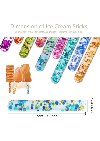 J 10 Adet Gıda Sınıfı Akrilik Dondurma Payet Çubukları Yeni Yaz Ev Yapımı Popsicle Aksesuarları Yeniden Kullanılabilir Yaratıcı Mutfak Modeli Sopa (Yurt Dışından) fiyatları