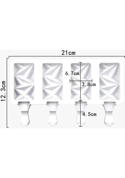 Tip 4 Dondurma Kalıpları Silikon Popsicle Kalıp Freeze Dondurma Yapma Makinesi Dıy Tatlı Kalıp Formu Popsicle Kalıp Cakesicle Kalıp Araçları (Yurt Dışından)