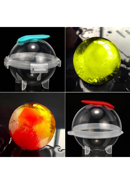 4 Izgaralar 5 cm Dıy Dondurma Yapma Makinesi Plastik Buz Kalıp Viski Buz Kalıbı Bar Için Yuvarlak Top Buz Küpü Moldtool Mutfak Gadget Aksesuarları (Yurt Dışından)