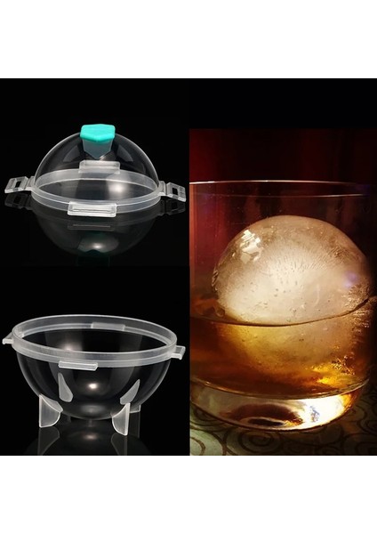 4 Izgaralar 5 cm Dıy Dondurma Yapma Makinesi Plastik Buz Kalıp Viski Buz Kalıbı Bar Için Yuvarlak Top Buz Küpü Moldtool Mutfak Gadget Aksesuarları (Yurt Dışından)