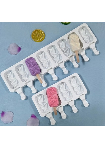 8 Adet Puding Yaz Dondurma Silikon Kalıp Dıy Buz Pop Maker Dondurucu Meyve Suyu Popsicle Kalıp Buz Kalıbı Kek Pişirme Kalıp Ev Yapımı (Yurt Dışından)