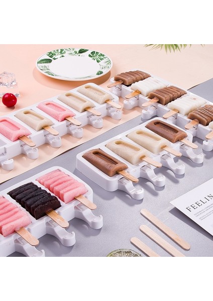 8 Adet Puding Yaz Dondurma Silikon Kalıp Dıy Buz Pop Maker Dondurucu Meyve Suyu Popsicle Kalıp Buz Kalıbı Kek Pişirme Kalıp Ev Yapımı (Yurt Dışından)