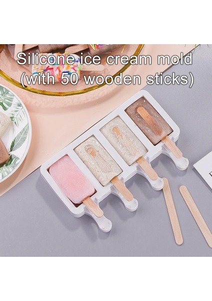 8 Adet Puding Yaz Dondurma Silikon Kalıp Dıy Buz Pop Maker Dondurucu Meyve Suyu Popsicle Kalıp Buz Kalıbı Kek Pişirme Kalıp Ev Yapımı (Yurt Dışından)