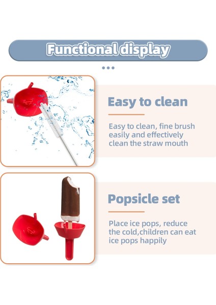2 Adet Mavi Yeni Damlama Geçirmez Popsicle Raf Damla Ücretsiz Buz Tutucu Hiçbir Karışıklık Ücretsiz Dondurulmuş Ikramlar Raf Popsicle Tutucu Çocuklar Için Saman ile Dondurma (Yurt Dışından) indirimleri