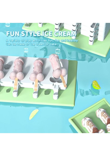 YH-940-MOR Silikon Dondurma Kalıp Komik Dıy Çikolata Tatlı Popsicle Kalıpları Tepsi Buz Küpü Makinesi Ev Yapımı Araçları Yaz Parti Malzemeleri (Yurt Dışından) fırsatları