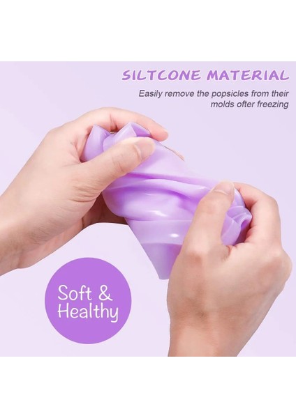 10 Adet Sopa Silikon Dondurma Kalıp Yeniden Kullanılabilir Buzlu Şeker Kalıpları Dıy Ev Yapımı Sevimli Karikatür Dondurucu Meyve Suyu Buz Pop Maker Kalıp Buz Kalıbı (Yurt Dışından) modelleri