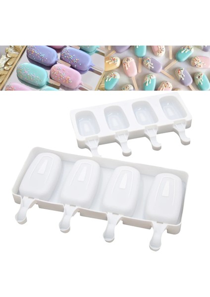 08 4/8 Hücre Magnum Silikon Kalıp Silikon Dondurma Kalıp Popsicle Kalıpları Dıy Dondurma Kalıp Buz Pop Maker Kalıp Buz Kalıbı (Yurt Dışından) indirimleri