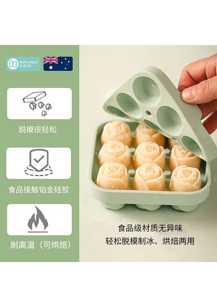 Kırmızı Gül Dondurulmuş Buz Küpü Kalıbı, Gıda Sınıfı Silikon Buz Izgarası, Küçük Buz Kutusu, Viski Buz Makinesi, Ev Taşlama Aleti (Yurt Dışından) fiyatları