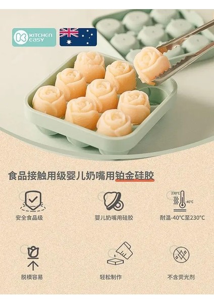 Kırmızı Gül Dondurulmuş Buz Küpü Kalıbı, Gıda Sınıfı Silikon Buz Izgarası, Küçük Buz Kutusu, Viski Buz Makinesi, Ev Taşlama Aleti (Yurt Dışından) modelleri