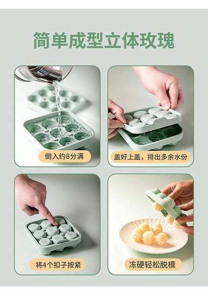 Kırmızı Gül Dondurulmuş Buz Küpü Kalıbı, Gıda Sınıfı Silikon Buz Izgarası, Küçük Buz Kutusu, Viski Buz Makinesi, Ev Taşlama Aleti (Yurt Dışından) fırsatları