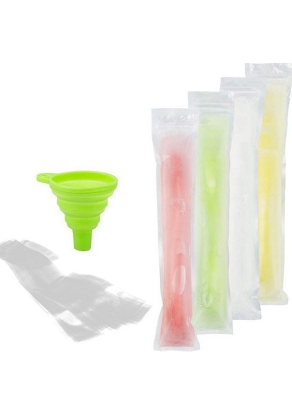 20XBAG ve Huni 5.5X28 cm Tek Kullanımlık Popsicle Kalıp Çantası Dondurucu Çanta Yaz Popsicle Ev Yapımı Yapma Aracı Farklı Dondurma Tatları Için Uygun (Yurt Dışından) fiyatları