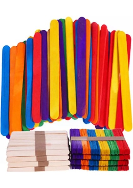 B 50/100 Adet Ahşap Orijinal Renkli Dondurma Dondurma Çubuğu Çubukları Kaşık Araçları Ahşap Dondurma Doğal Buz Mutfak Krem Renk R4L3 (Yurt Dışından) modelleri