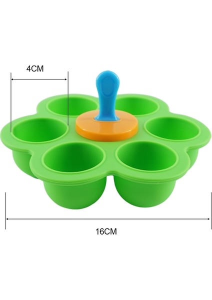 Mavi 7 Delik Dondurma Kalıp Çocuk Popsicle Kalıp Gıda Takviyesi Kutusu Silikon Buz Kalıbı Buz Lolly Kalıp Meyve Sarsıntı Aksesuarları (Yurt Dışından) modelleri