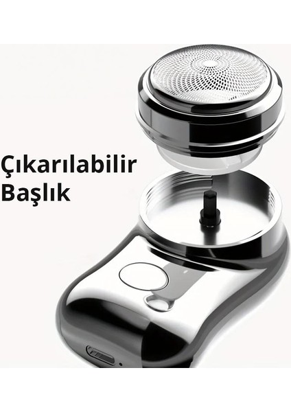 Mini Shaver Sıfır Sakal Taşınabilir Şarjlı Tıraş Makinesi