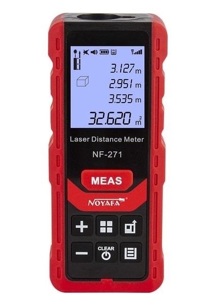NF-271-KIRMIZI 40 M Noyafa NF-271 Lazer Mesafe Ölçer 40 M 80 M Elektronik Rulet Lazer Dijital Bant Telemetre Profesyonel Cetvel Test Aracı (Yurt Dışından)