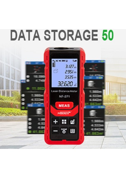 NF-271-KIRMIZI 40 M Noyafa NF-271 Lazer Mesafe Ölçer 40 M 80 M Elektronik Rulet Lazer Dijital Bant Telemetre Profesyonel Cetvel Test Aracı (Yurt Dışından) modelleri