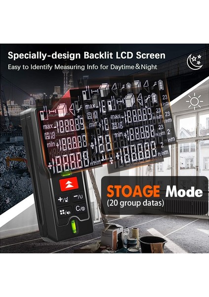 JP40 Mufasha Taşınabilir Lazer Mesafe Ölçer Dijital Ölçüm Aracı Uzaklık Ölçer (Yurt Dışından) modelleri