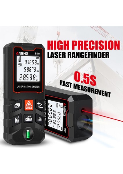 0-60 M 40/60/80/100 M Lazer Mesafe Ölçer Bant Çok Yönlü Ölçüm Aracı Dijital Lazer Uzaklık Ölçer El Cetvel Cihazı (Yurt Dışından) fiyatları