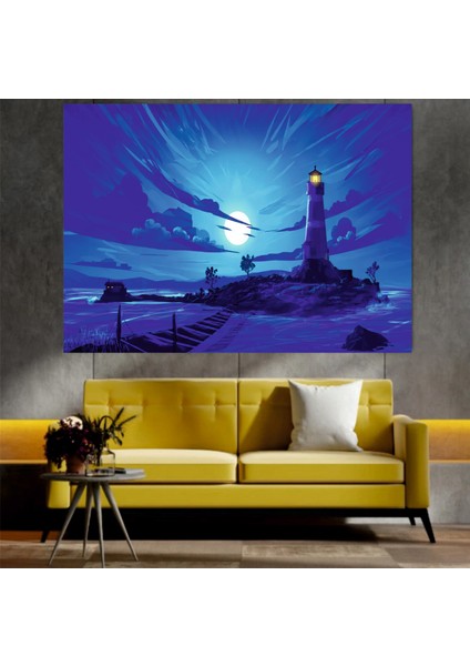 Homearths Fener Manzaralı Dekoratif Duvar Tablosu