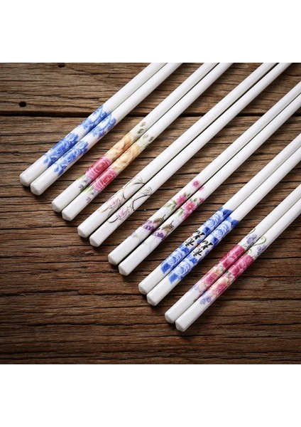 F Seramik Yemek Çubukları Çevre Dostu Mutfak Aracı Çin Yemek Çubukları Kaymaz Seramik Sofra Çiçek Serisi (Yurt Dışından) fiyatları