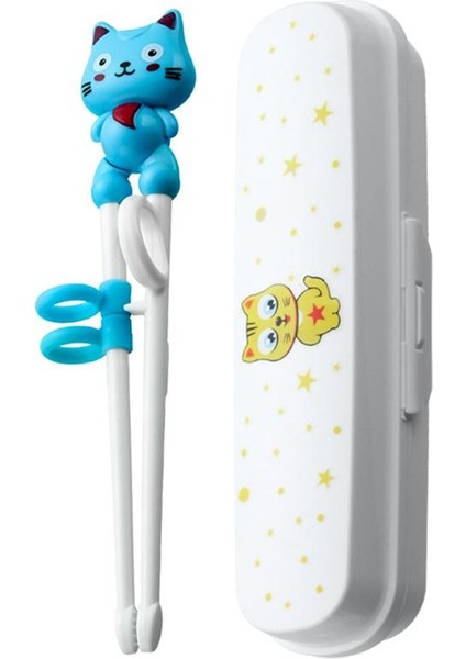 Mavi Karikatür Çocuk Eğitim Yemek Çubukları Yemek Bebek Öğrenme Sofra Çocuk Yemek Çubukları Eğitmen Bebek Yeme Tamamlayıcı Gıda (Yurt Dışından) modelleri