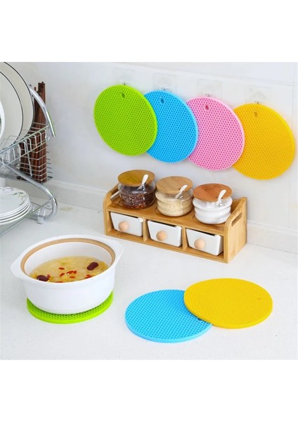 MAVI-14CM Masa Placemat Mutfak Aracı Silikon Yalıtım Matı Coaster Isıya Dayanıklı Kaymaz Ped Placemat Mutfak Aksesuarları Araçlar (Yurt Dışından) modelleri