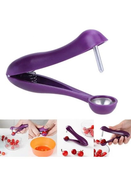 Koyu Gri Yeni 5 '' Kiraz Meyve Mutfak Pitter Sökücü Zeytin Tarağı Tohumu Kaldırmak Çukur Aracı Kesici Ekme Dilimleme Paslanmaz Çelik Bıçak Alet (Yurt Dışından) fiyatları