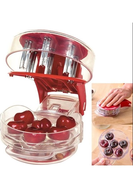 Koyu Gri Yeni 5 '' Kiraz Meyve Mutfak Pitter Sökücü Zeytin Tarağı Tohumu Kaldırmak Çukur Aracı Kesici Ekme Dilimleme Paslanmaz Çelik Bıçak Alet (Yurt Dışından) indirimleri