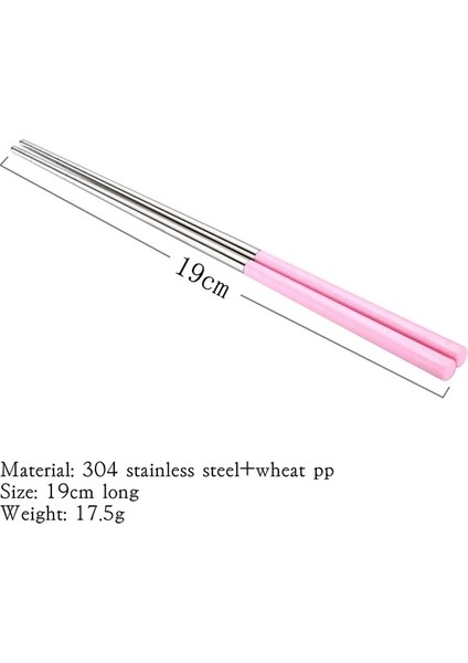 19CM Pembe Paslanmaz Çelik Çubuklar Ev Yemek Çubukları Dört Renkli Uzun ve Kısa Çubuklar Mutfak Eşyaları Metal Çubuklar (Yurt Dışından)