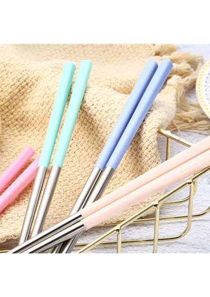 19CM Pembe Paslanmaz Çelik Çubuklar Ev Yemek Çubukları Dört Renkli Uzun ve Kısa Çubuklar Mutfak Eşyaları Metal Çubuklar (Yurt Dışından) indirimleri