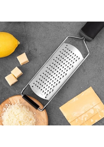 D Mutfak Çok Fonksiyonlu Rende Peynir Rende Limon Rende Yuvarlak Saplı Serisi Paslanmaz Çelik Ince Dişli Peynir Rende (Yurt Dışından)