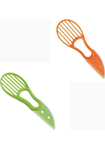 Yeşil ve Turuncu 1/2 3 In 1 Avokado Dilimleyici Tart Tereyağı Meyve Soyucu Kesici Hamuru Ayırıcı Plastik Bıçak Mutfak Sebze Araçları Mutfak Aletleri (Yurt Dışından) fiyatları