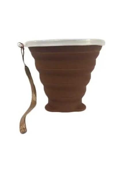 Kahverengi 270ML 270ML Katlanır Bardaklar Bpa Ücretsız Gıda Sınıfı Su Bardağı Seyahat Silikon Geri Çekilebilir Renkli Taşınabilir Açık Kahve Handcup Malzemeleri (Yurt Dışından)