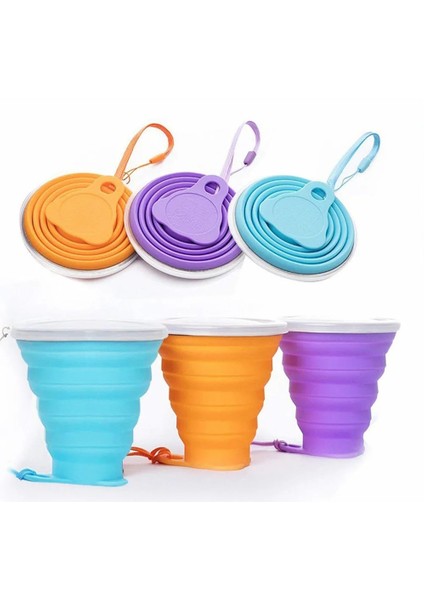 Kahverengi 270ML 270ML Katlanır Bardaklar Bpa Ücretsız Gıda Sınıfı Su Bardağı Seyahat Silikon Geri Çekilebilir Renkli Taşınabilir Açık Kahve Handcup Malzemeleri (Yurt Dışından)