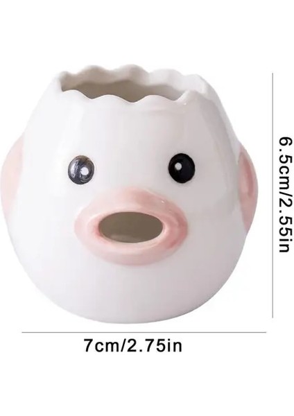 Pembe Tavuk Yumurta Ayırıcı Seramik Mini Sevimli Tavuk Tasarım Şekilli Yumurta Beyazı ve Sarısı Ayırıcı Mutfak Pişirme Ev Aksesuarları Için (Yurt Dışından)
