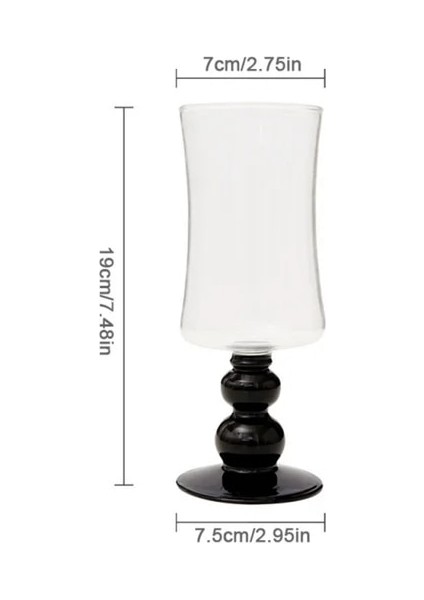 B 400 ml Kadeh Cam Şeffaf Kahve Fincanı Drinkware Su Şişesi Çay Kupaları Süt Suyu Şarap Konteyneri Isıya Dayanıklı Su Bardağı (Yurt Dışından)