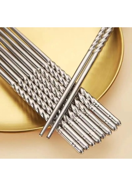 3 Pairs 2/3/4/5 Pairs Yeniden Kullanılabilir Suşi Çubuklarını Seti Kaymaz Paslanmaz Çelik Çubuk Kore Japon Gıda Çin Metal Çubuklarını (Yurt Dışından)