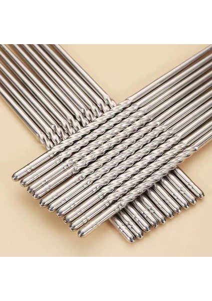 3 Pairs 2/3/4/5 Pairs Yeniden Kullanılabilir Suşi Çubuklarını Seti Kaymaz Paslanmaz Çelik Çubuk Kore Japon Gıda Çin Metal Çubuklarını (Yurt Dışından)