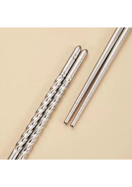 3 Pairs 2/3/4/5 Pairs Yeniden Kullanılabilir Suşi Çubuklarını Seti Kaymaz Paslanmaz Çelik Çubuk Kore Japon Gıda Çin Metal Çubuklarını (Yurt Dışından)
