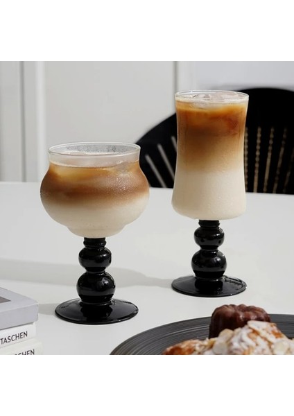 B 400 ml Kadeh Cam Şeffaf Kahve Fincanı Drinkware Su Şişesi Çay Kupaları Süt Suyu Şarap Konteyneri Isıya Dayanıklı Su Bardağı (Yurt Dışından)