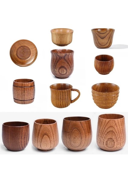 Resim B Yeni Ahşap Büyük Göbek Bardak El Yapımı Doğal Ladin Ahşap Bardak Bira Çay Kahve Süt Su Bardağı Mutfak Bar Drinkware Dropshipping (Yurt Dışından) fiyatları