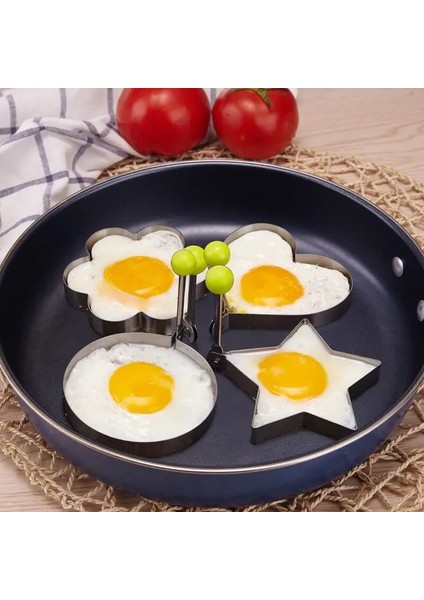 Gülümseme Yüz Kahvaltı Omlet Kalıp Silikon Yumurta Gözleme Halka Şekillendirici Pişirme Aracı Dıy Mutfak Aksesuarları Gadget Plastik Yumurta Ayırıcı (Yurt Dışından)