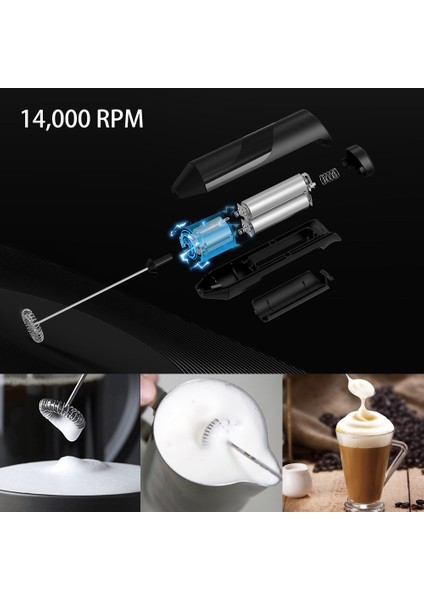 Kırmızı Süt Köpürtücü El Cappuccino Makinesi Kahve Köpürtücü Mikser Yumurta Çırpıcı Çikolata Karıştırıcı Mini Taşınabilir Blender Mutfak Çırpma Aracı (Yurt Dışından)