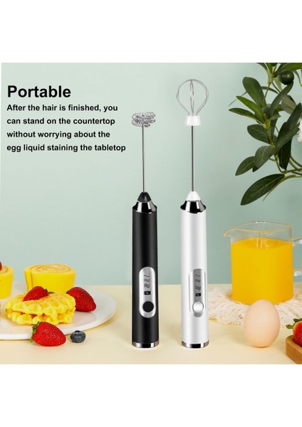 B Süt Köpürtücü El Blender USB Elektrikli Mini Kahve Makinesi Kahve Cappuccino Krem Mutfak Aletleri Için Çırpma Mikser (Yurt Dışından)